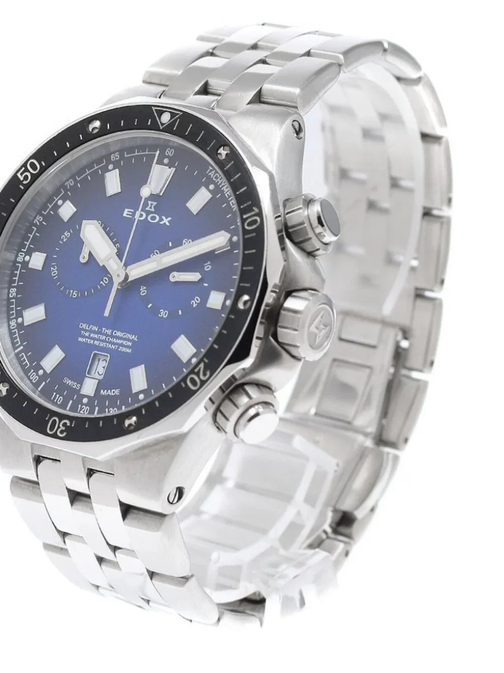 EDOX Delfin original chronograph 10109 Date blue Dial Quartz Men's Watch_957322